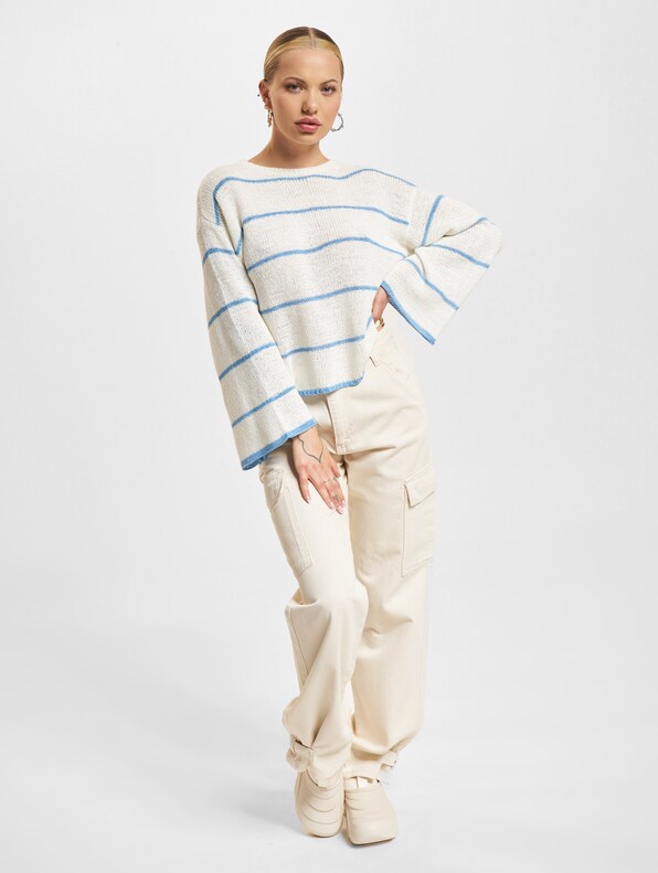 7/8 Stripe O Neck Knit -4