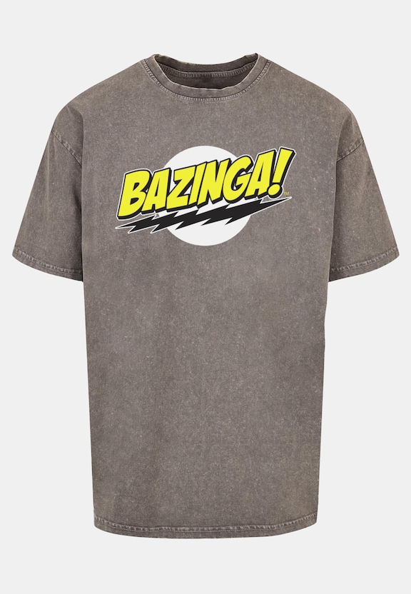 Big Bang Theory - Bazinga Acid Washed Oversize Tee-4