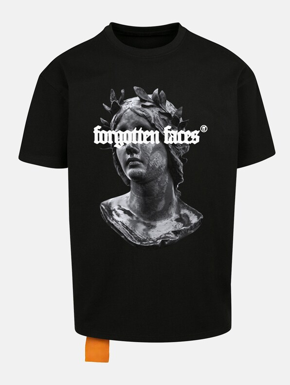 Forgotten Faces Fading Logo Statue Oversize T-Shirts-3