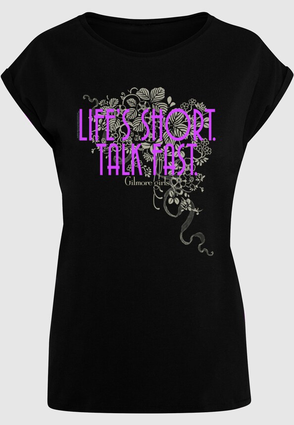 Ladies Gilmore Girls - Life's Short Talk Fast One T-Shirt-4