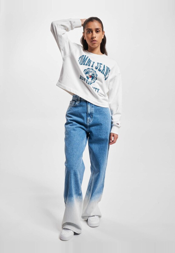 Tommy Jeans Crop College Logo Sweater-5