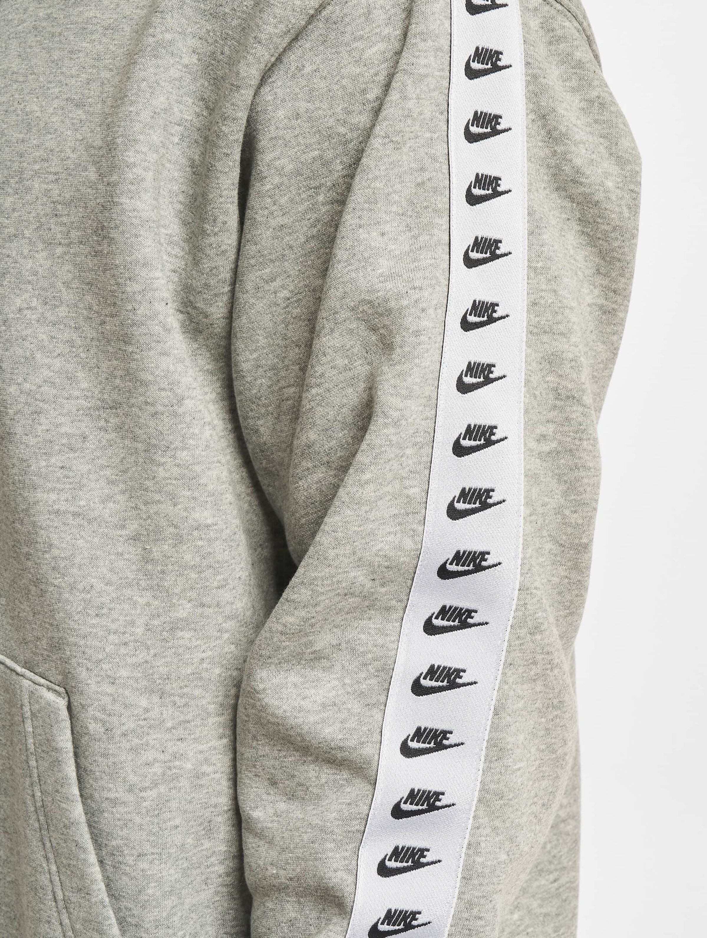 Grey nike clearance tape hoodie