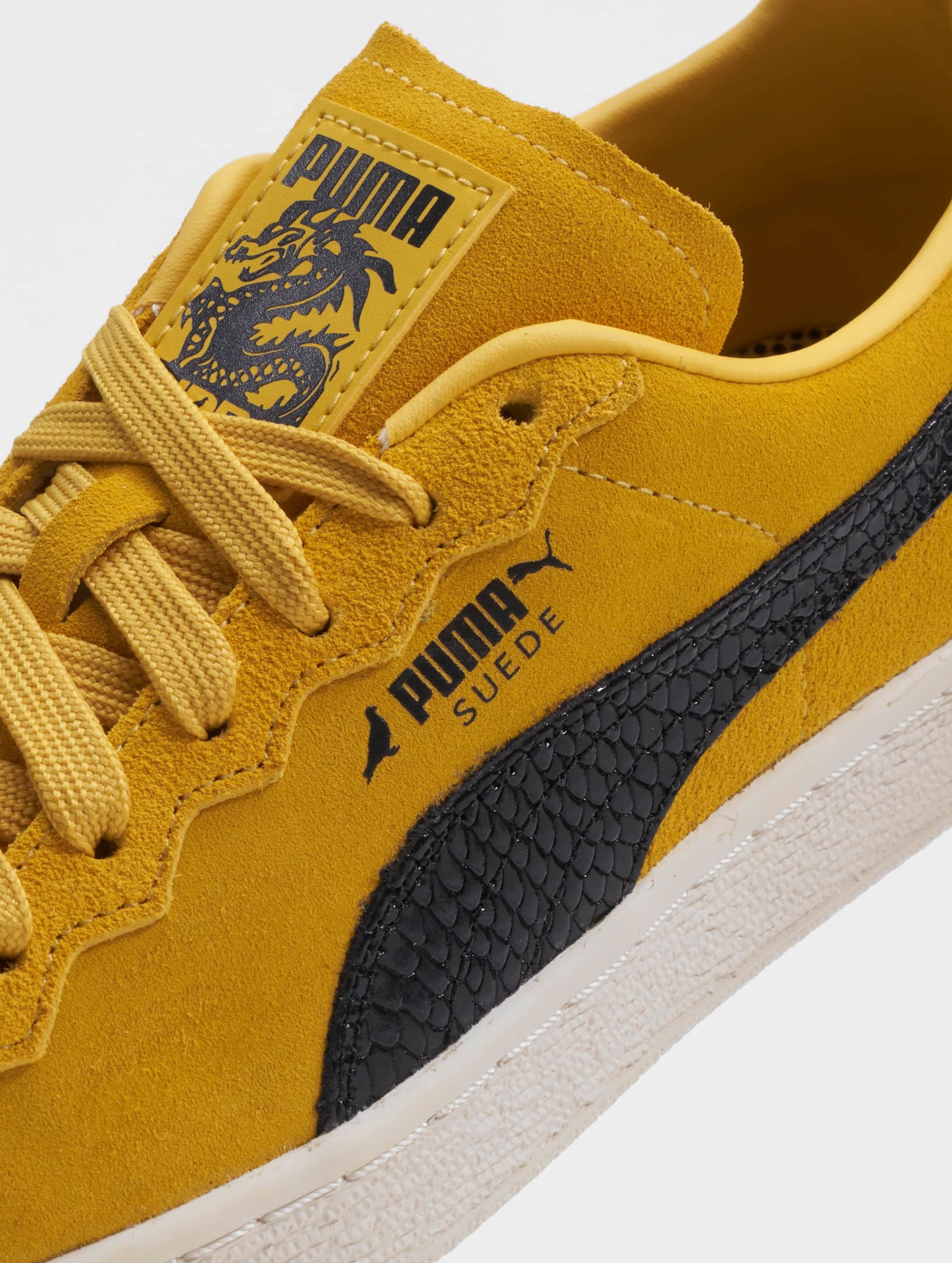 Puma suede classic yellow black best sale