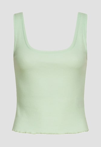 Brave Soul Damen Ribbed Frill Top