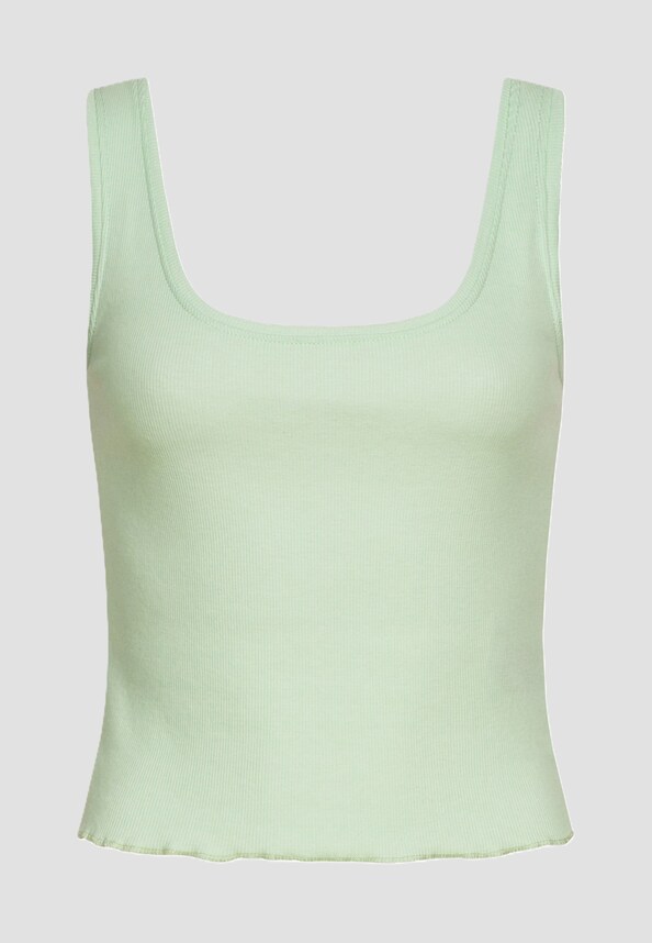 Brave Soul Damen Ribbed Frill Top-0