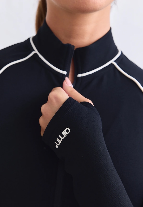 Shape Seamless Contrast Zip Jacket-4