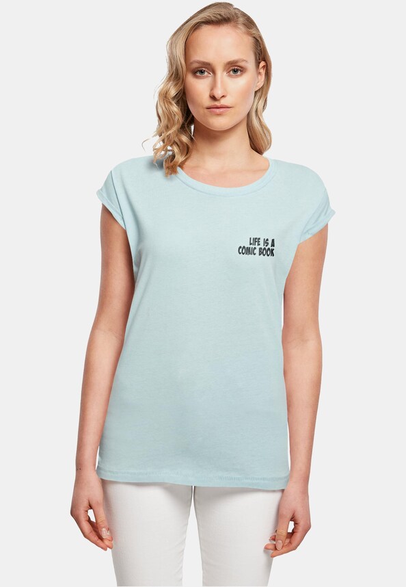 Ladies Book Comic Extended Shoulder -0