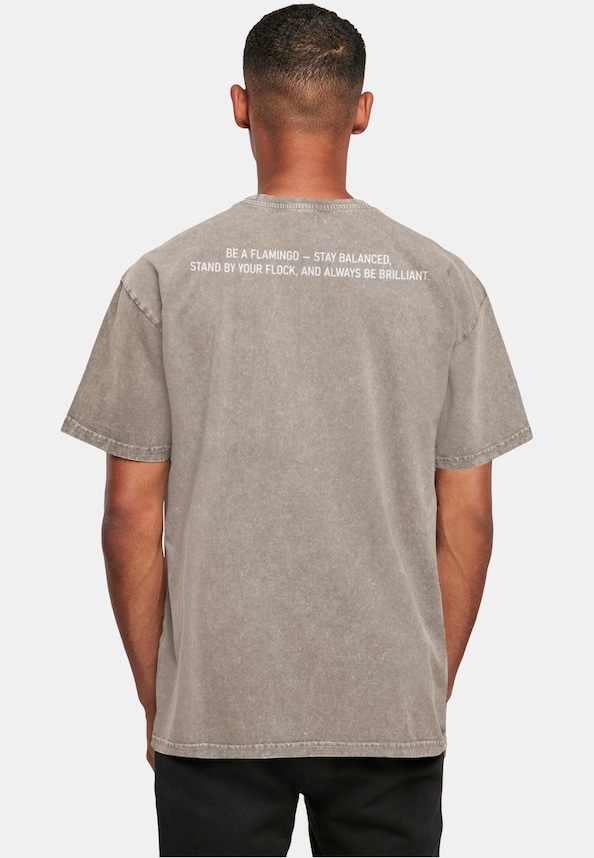 Flamingo Acid Washed Heavy Oversized Tee-1
