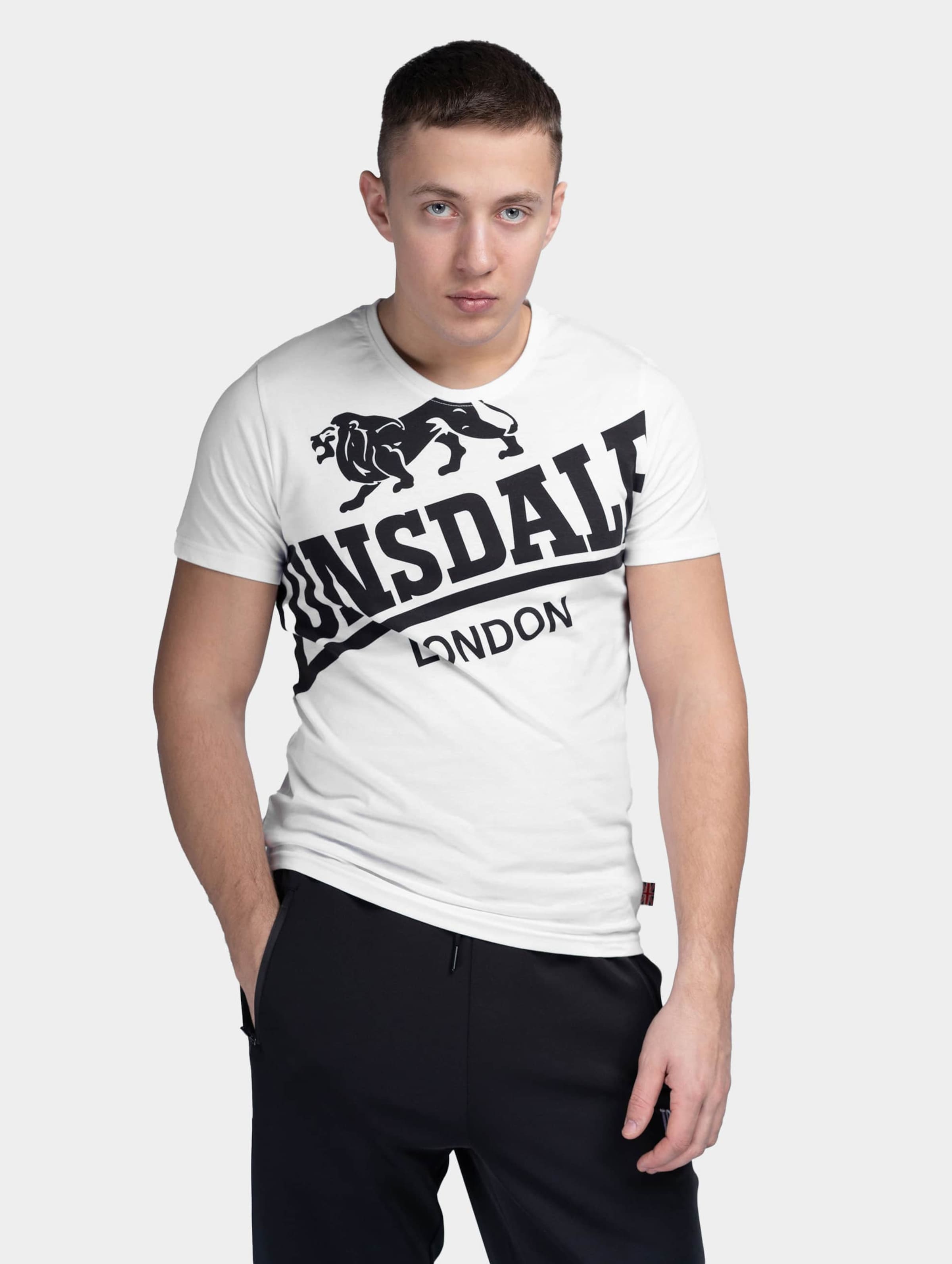 Lonsdale London Symondsbury T-Shirt Mannen op kleur wit, Maat 3XL