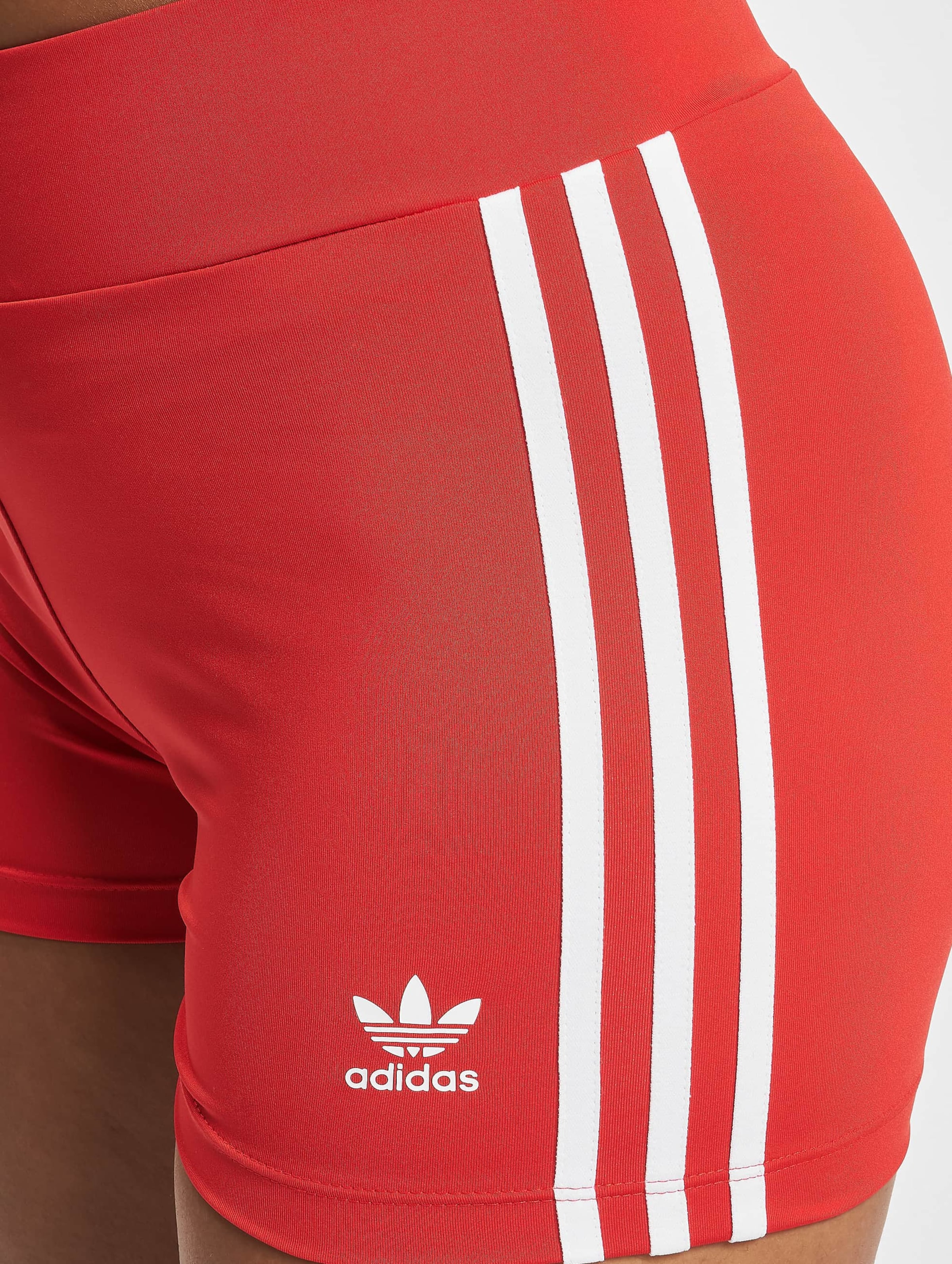 Red adidas biker online shorts