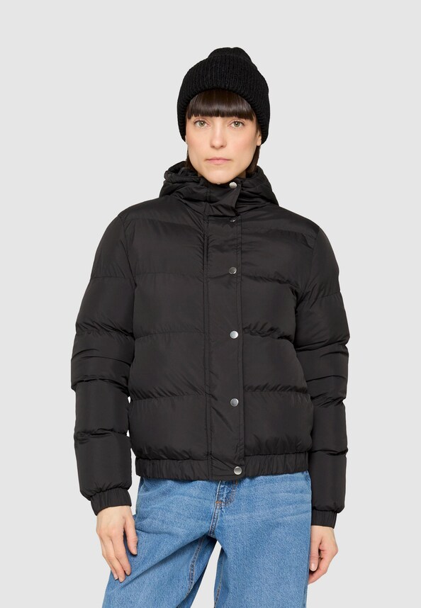 Ladies Hooded Puffer Jacket-0
