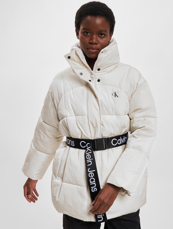 Calvin Klein Belted Long Puffer Jackets-0