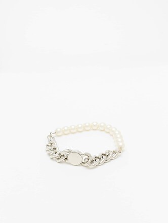 Urban Classics Pearl Flat Chain Bracelet