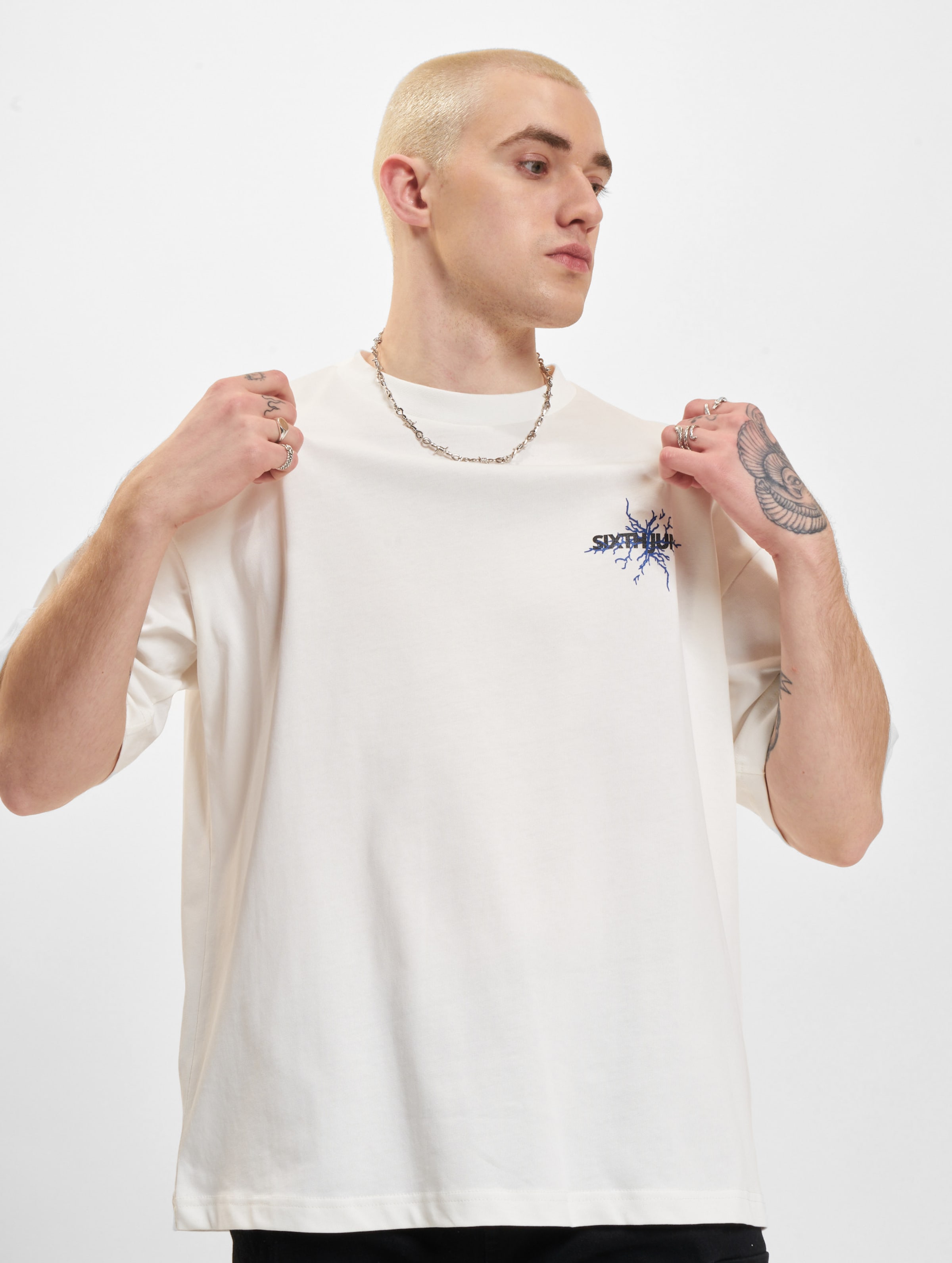 Sixth June Thunder Printed T-Shirts Mannen op kleur wit, Maat XL