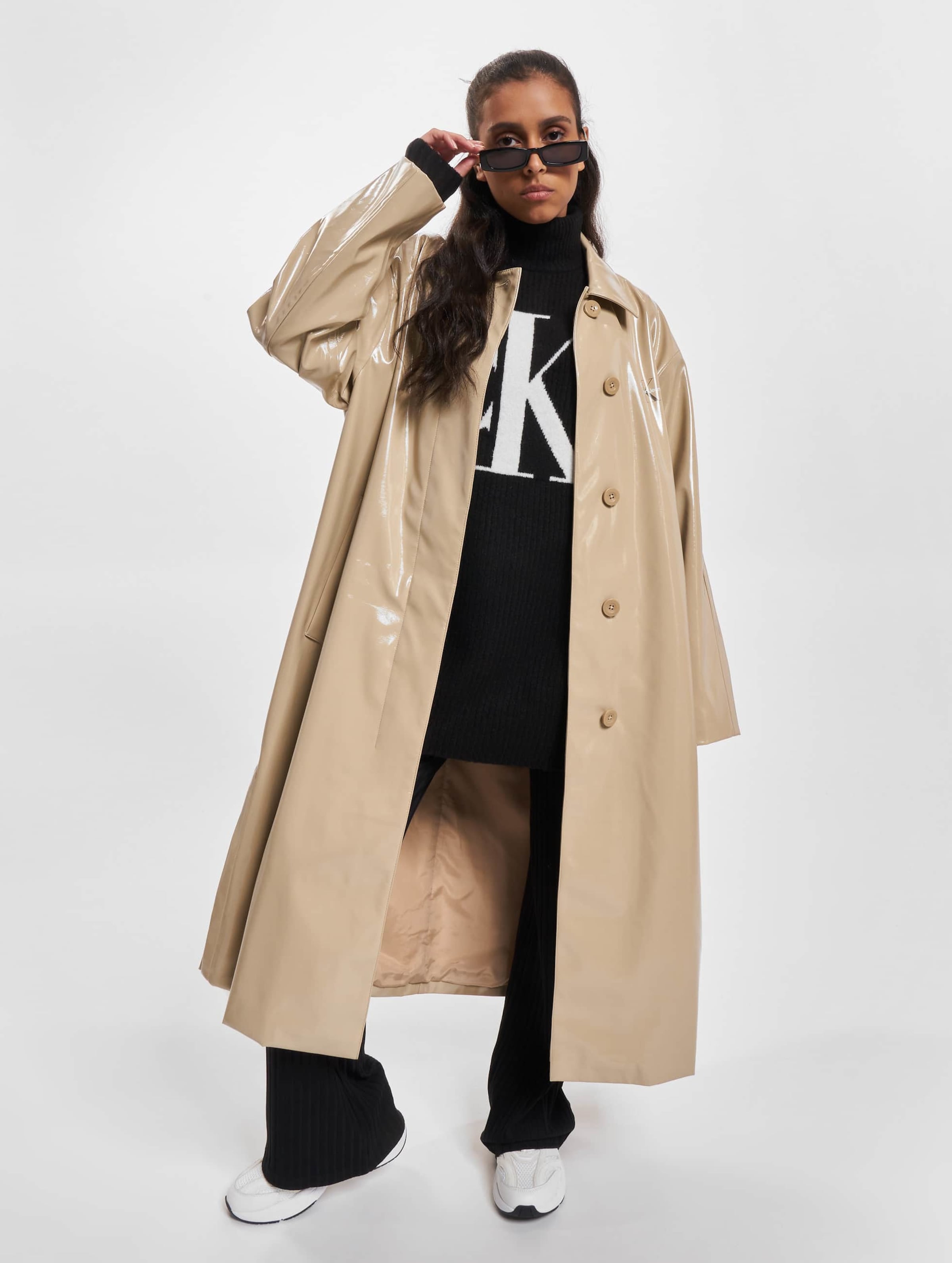 Calvin klein beige hot sale trench coat