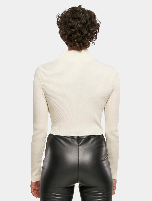 Ladies Cropped Rib Knit-1