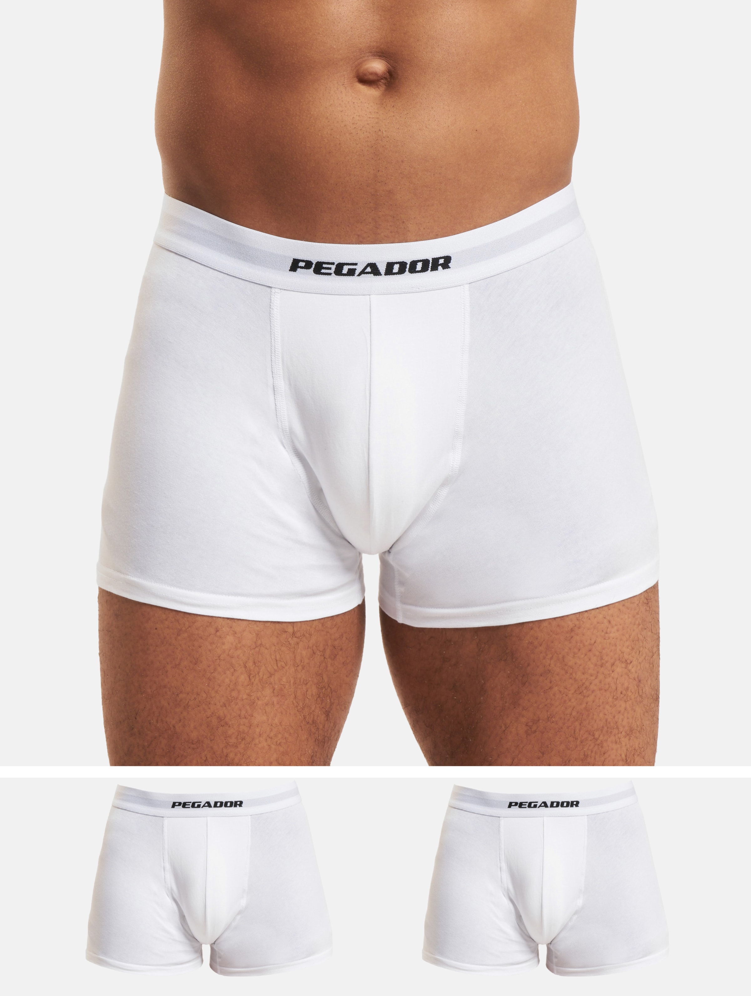 PEGADOR Camino Single Logo 3er Pack Boxershorts Mannen op kleur wit, Maat XL