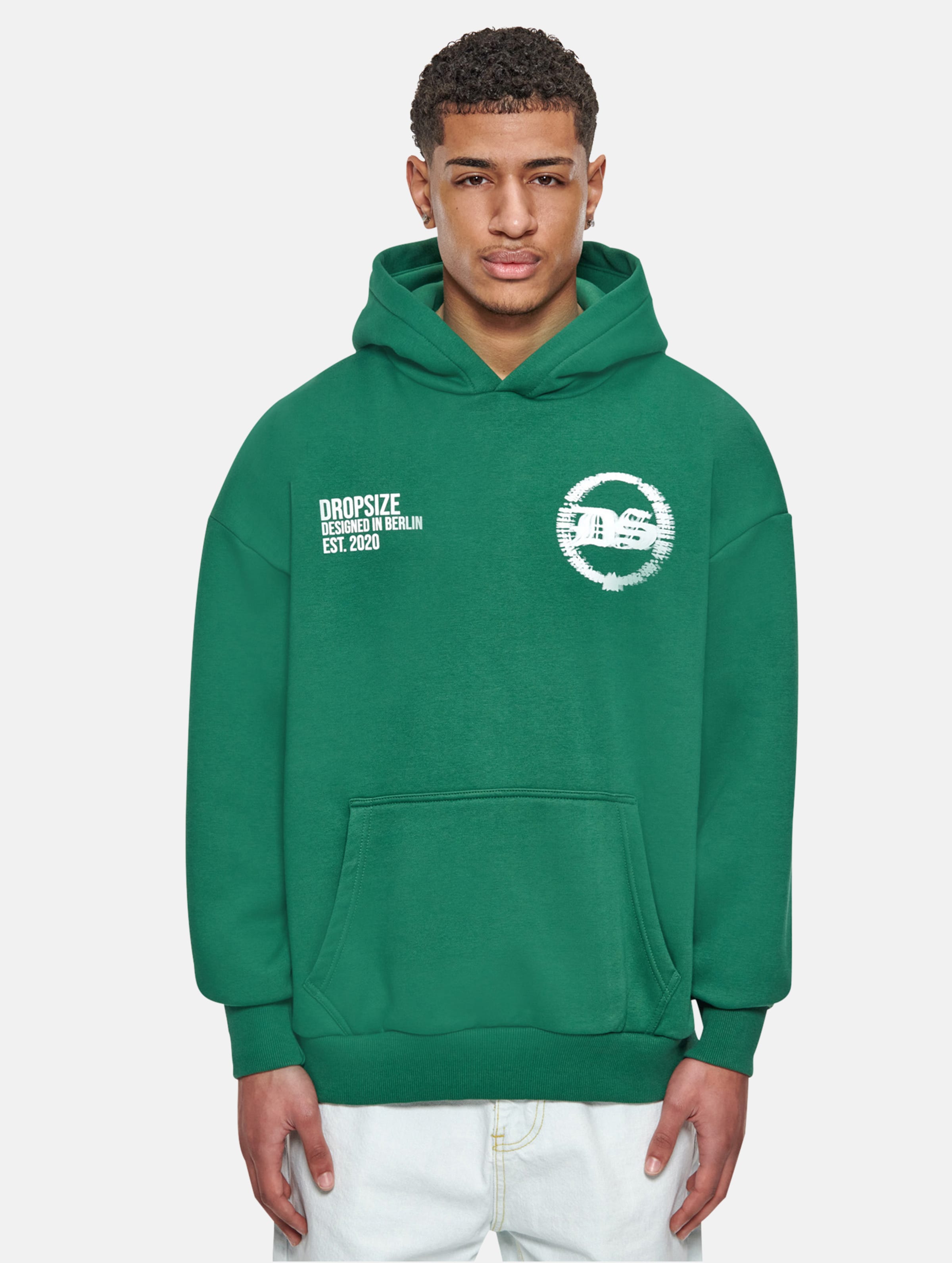 Dropsize Heavy Oversize Designed In Berlin Hoodies op kleur groen, Maat L