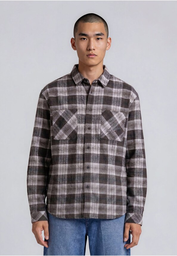 Kani Jeans Check Flannel Oversized Shirt-0