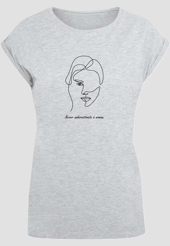 Ladies WD - Woman Figure Extended Shoulder Tee-2
