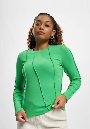 Only Lindsay L/S Rib Lettuce Top Pnt Longsleeve Classic
