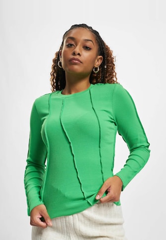 Only Lindsay L/S Rib Lettuce Top Pnt Longsleeve Classic
