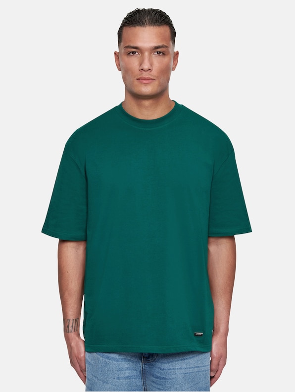Dropsize Heavy Oversize Metal Patch Basic T-Shirts-0