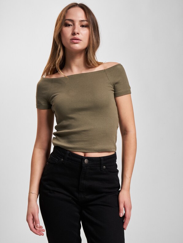 Ladies Off Shoulder Rib 2-Pack -1