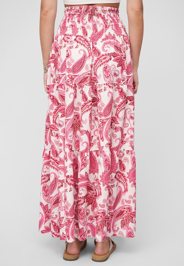 Maxi Skirt with paisley print-1