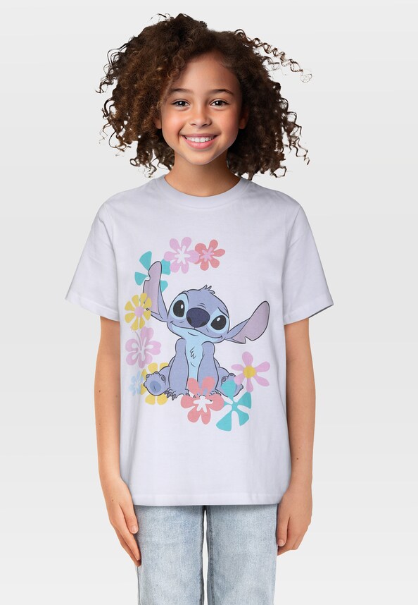 Kids Lilio& Stitch Flower Tee-0