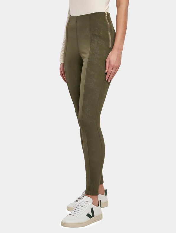 Ladies Washed Faux Leather-0