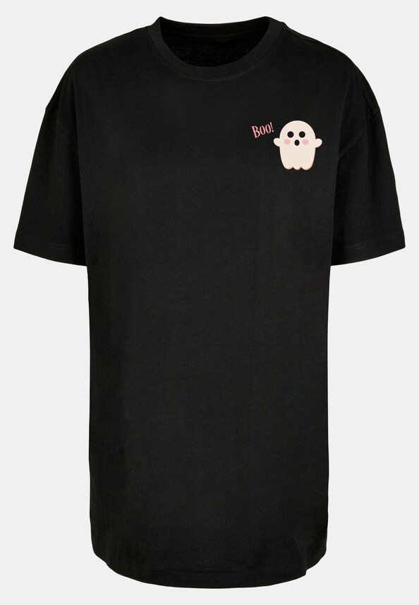 Ladies Halloween - Boo Ghost Tee-4