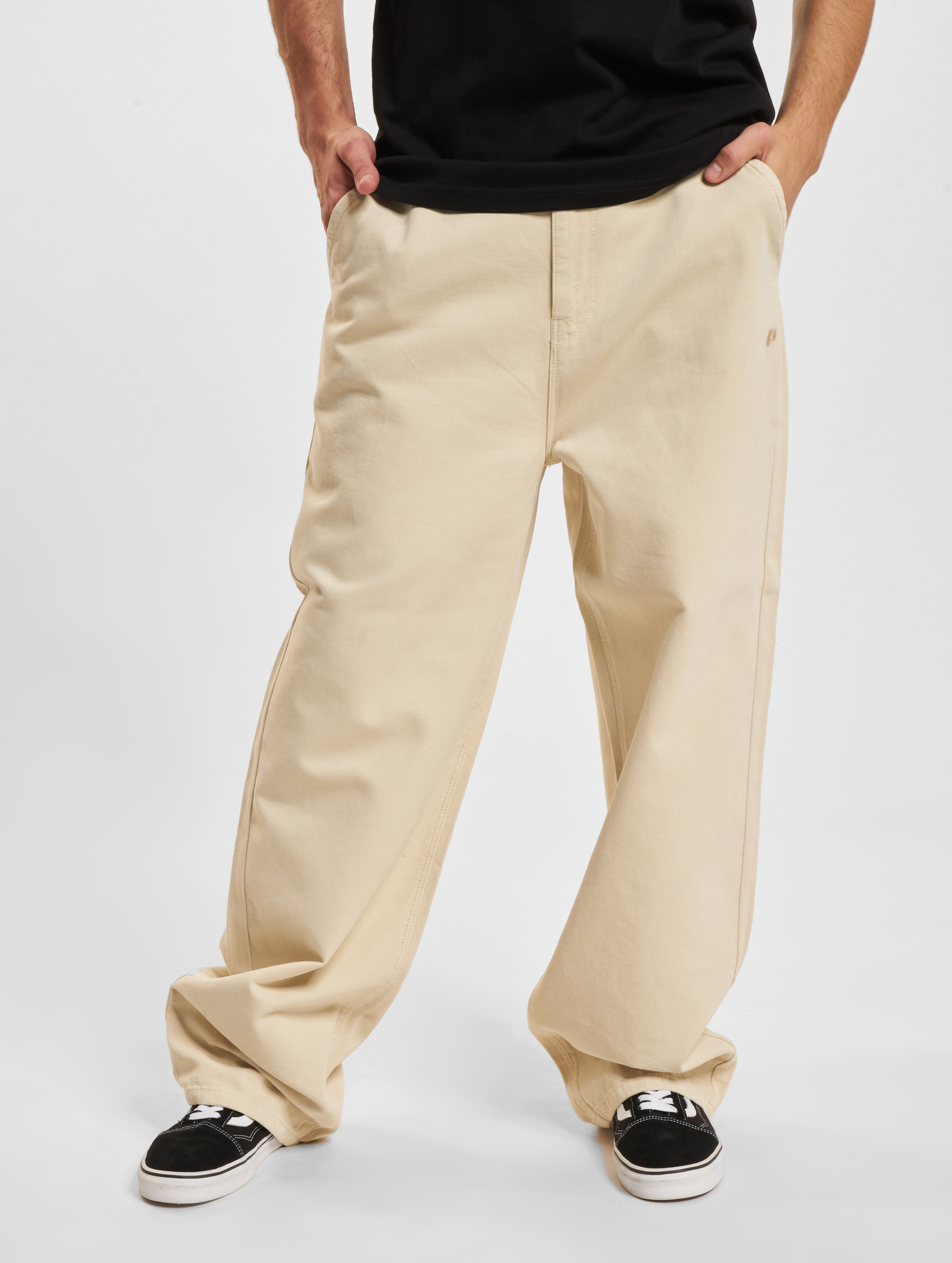 PEGADOR Francis Wide Canvas Chino Männer,Unisex op kleur beige, Maat XL