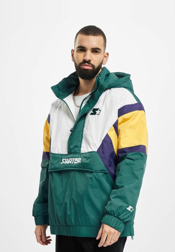 Color Block Half Zip Retro-7