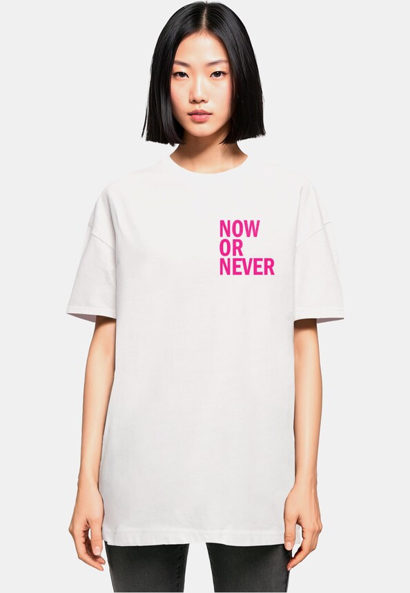 Ladies Now Or Never Oversized Boyfriend Tee-0