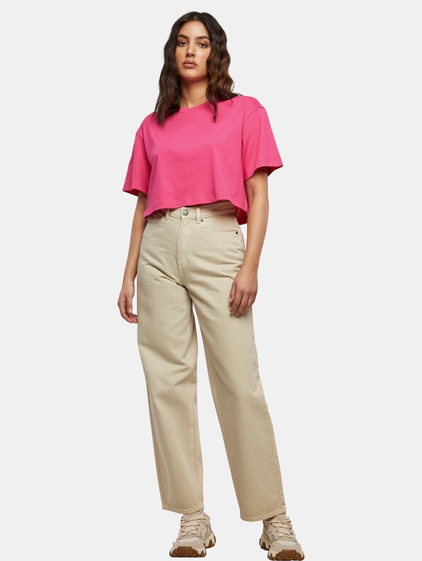 Build Your Brand Ladies Short Oversized Tee-3