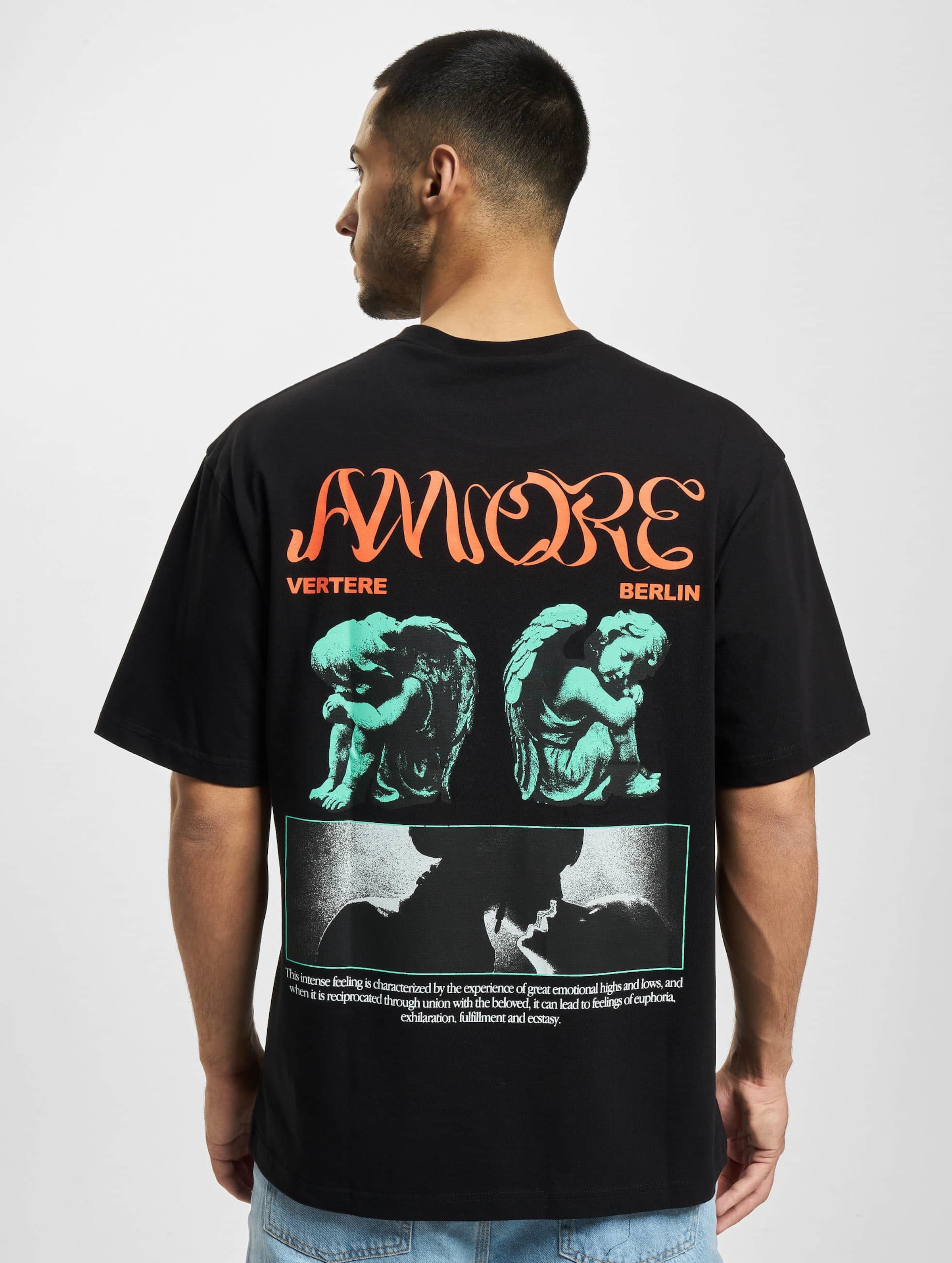 Vertere Berlin Amore T-Shirt Mannen op kleur zwart, Maat L