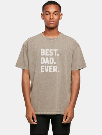 Fathers Day - Best Dad Ever Acid Washed Heavy Oversized