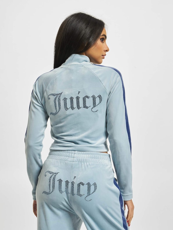 Juicy Couture Velour Cropped Tracktop Blue-1