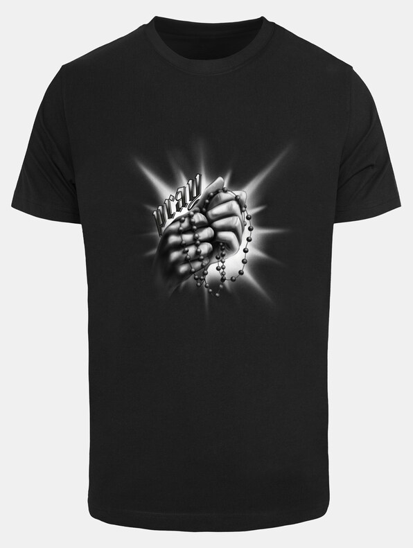 Mister Tee Praying Hands Rosary T-Shirts-2