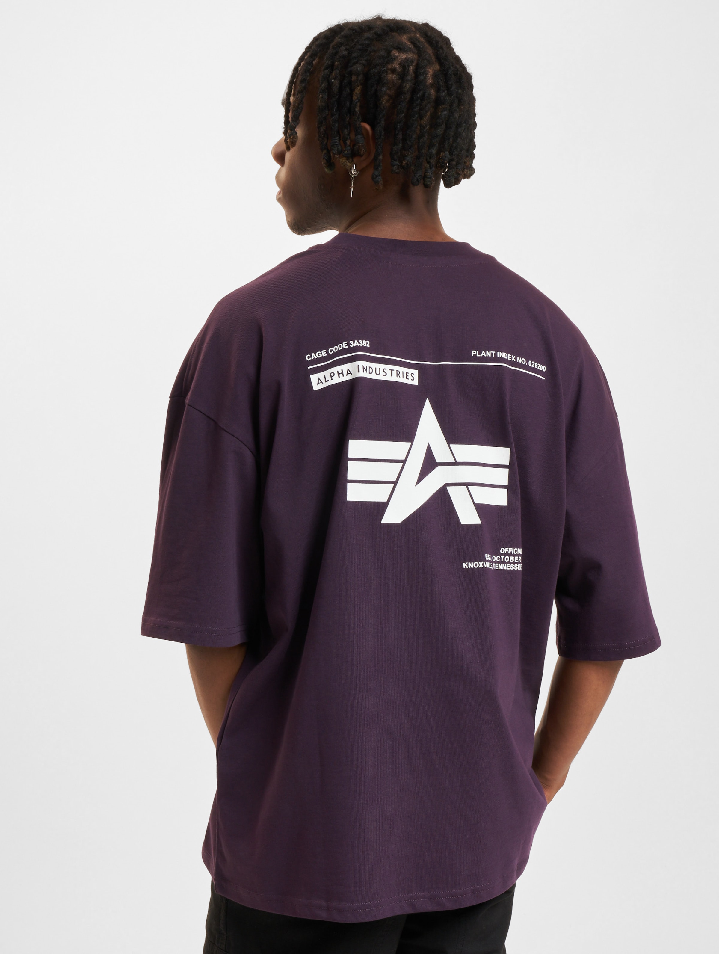 Alpha Industries Logo BP T-Shirts Männer,Unisex op kleur violet, Maat S