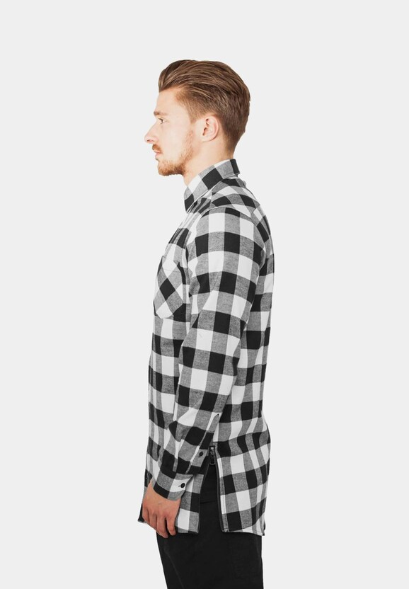 Side-Zip Long Checked Flanell-2