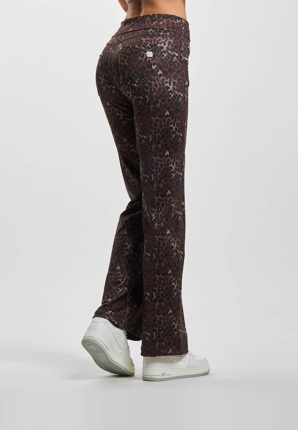 N.O.W. Yoga Tech Umschlagbarer Taillenbund Comfort Hose Mid Waist Wide Leg-0