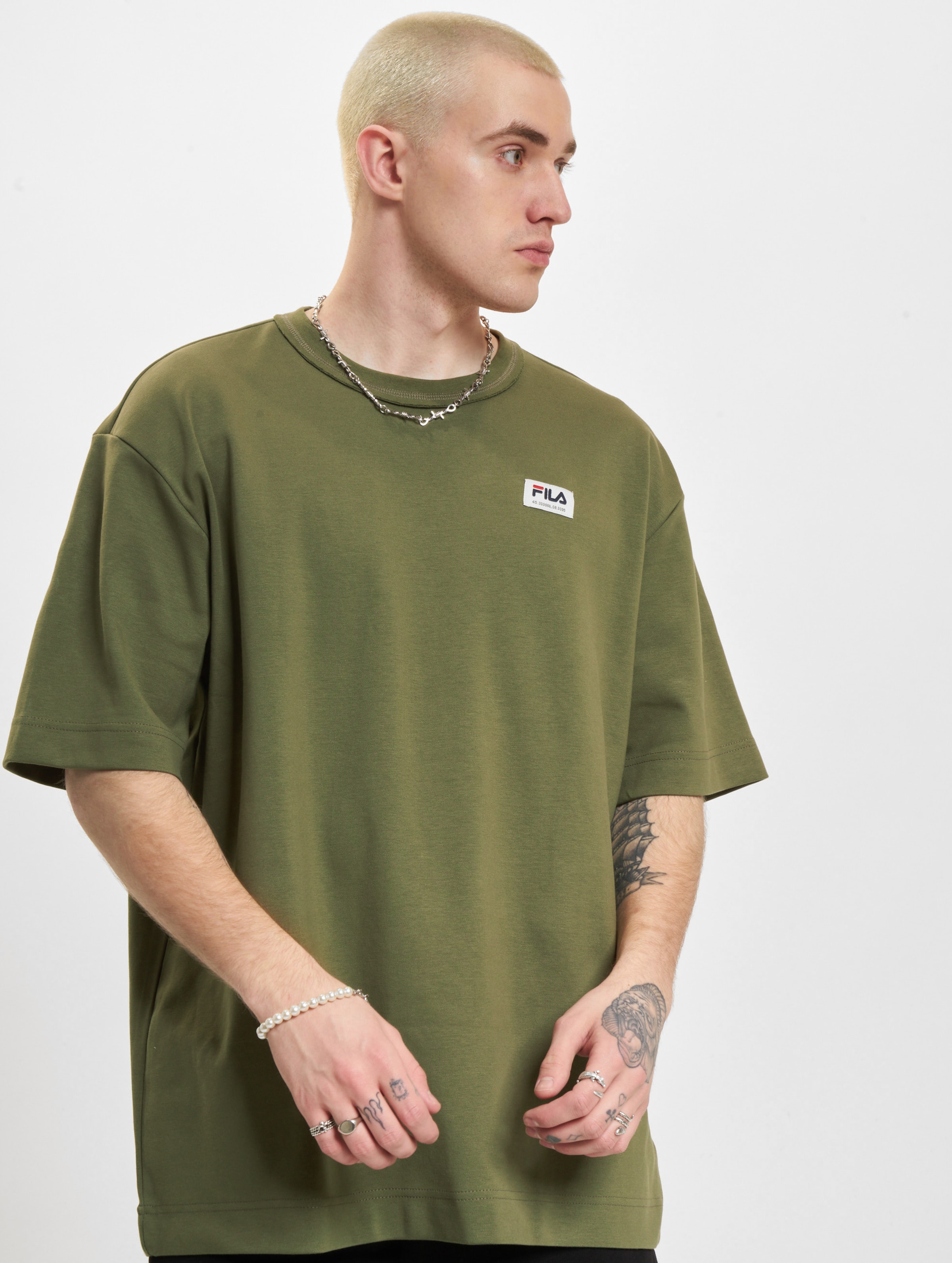 FILA Fila Taipas T-Shirt Mannen op kleur olijf, Maat XL