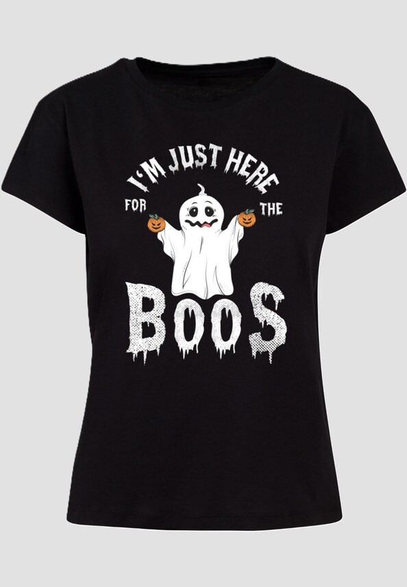 Ladies Halloween - Boos Box Tee-2