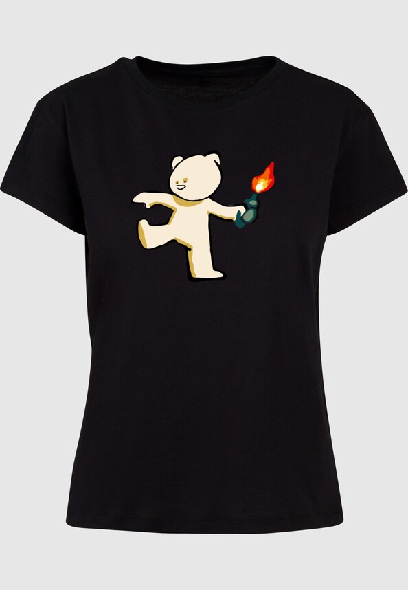 Ladies Brandalised - Molotov Teddy Box Tee-2