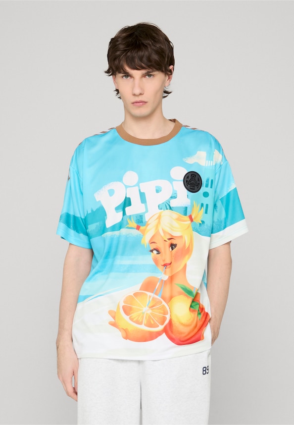 Pipi x Hummel Loose Trikot T-Shirt-0