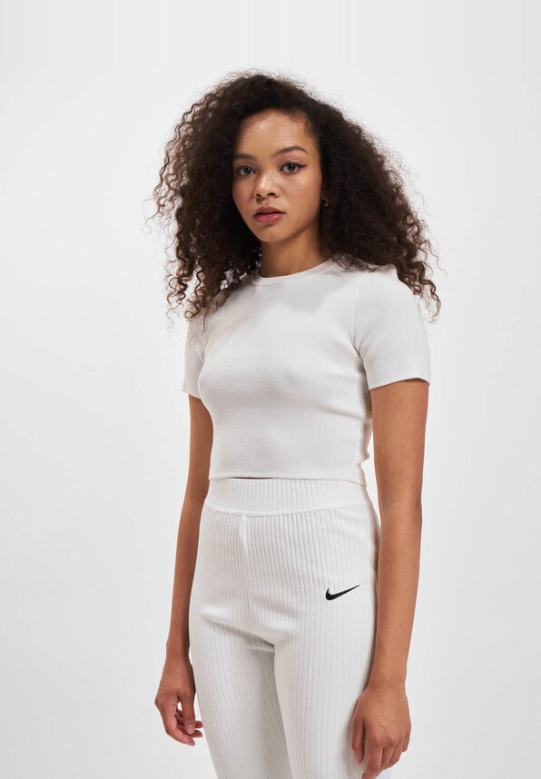 Only Onlebba Ss Crop O-Neck Knit Sweatshirt-2