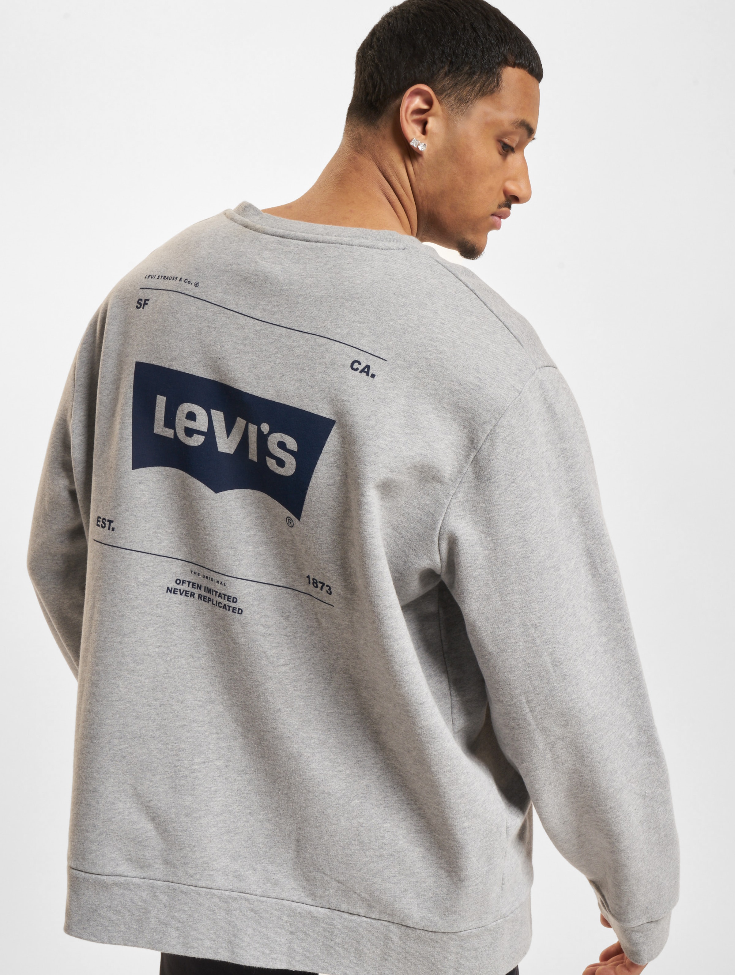 Levi's Levis T2 Graphic Crew Sweater Männer,Unisex op kleur grijs, Maat XXL
