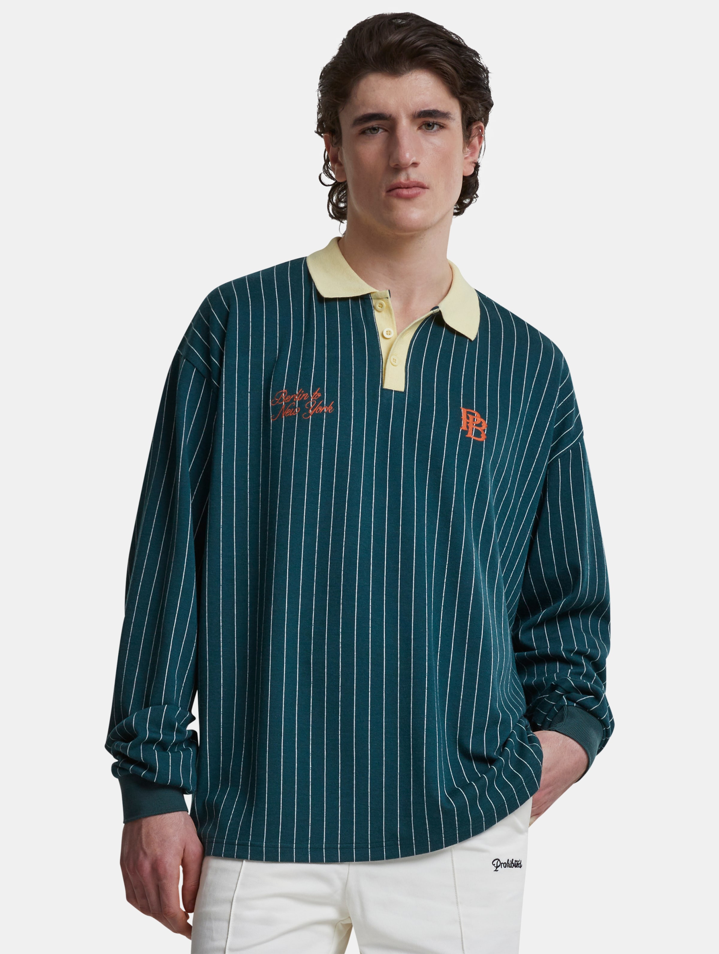 Prohibited Jersey Polo Longsleeves Männer,Unisex op kleur groen, Maat XL